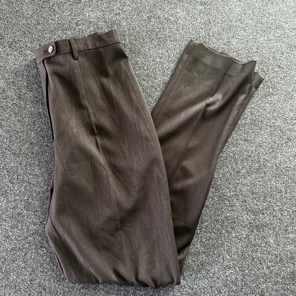 Giorgio's of Palm Beach Brown Virgin Wool Trousers Made in Italy Size 10